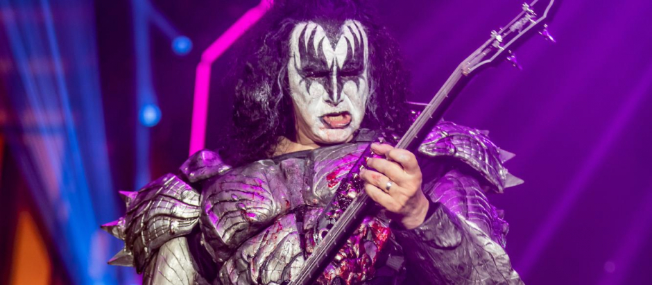 El legendario bajista de Kiss, Gene Simmons, en uno de sus últimos conciertos
