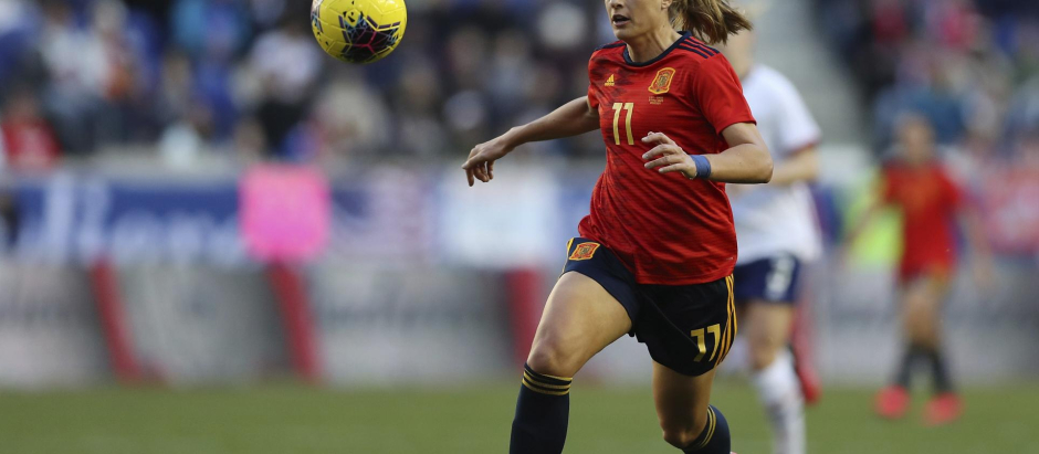 Alexia Putellas, en un partido anterior con la selección española