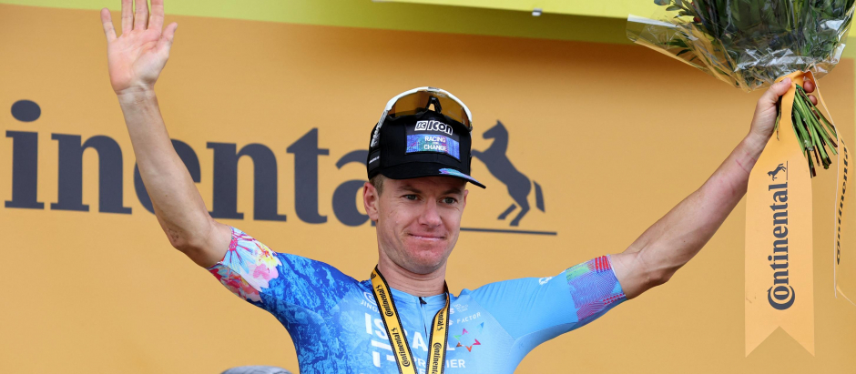 Simon Clark, ganador de la quinta etapa del Tour de Francia.