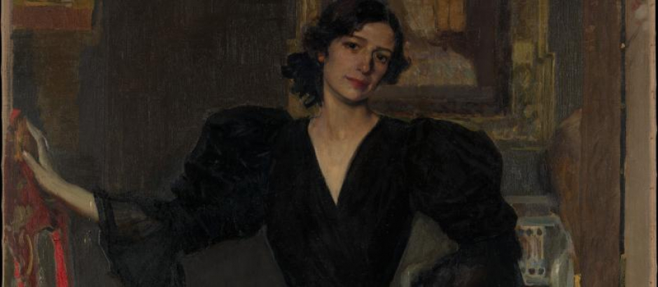 Señora de Sorolla (Clotilde García del Castillo, 1865–1929) in Black, obra de Joaquín Sorolla en 1906