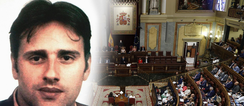 El Congreso de los Diputados, durante el minuto de silencio por el crimen de Miguel Ángel Blanco