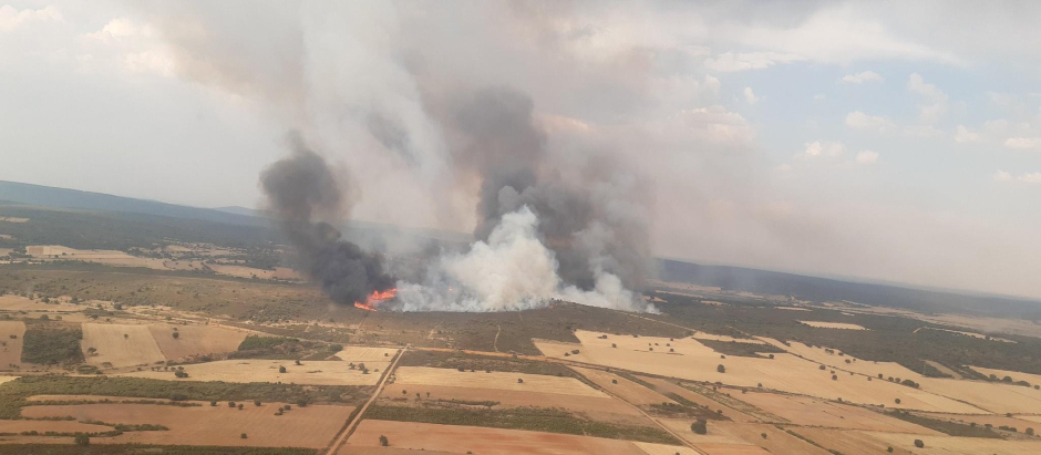 Imagen del Incendio en Losacio, Zamora