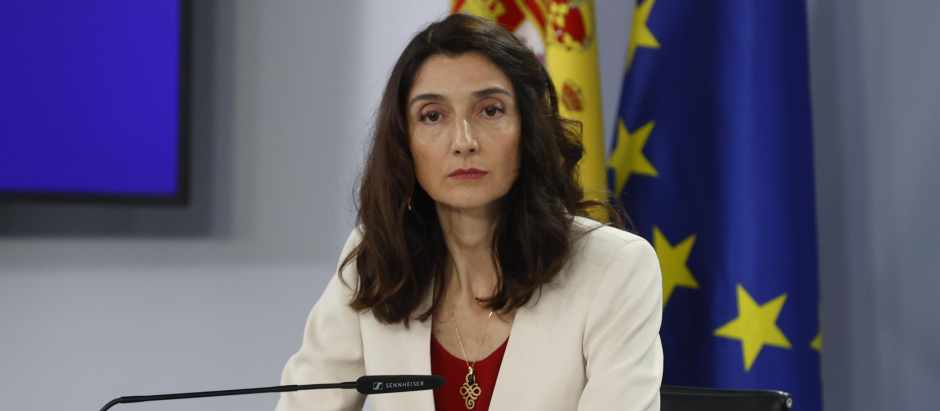 Pilar Llop, durante la rueda de prensa posterior al consejo de ministros