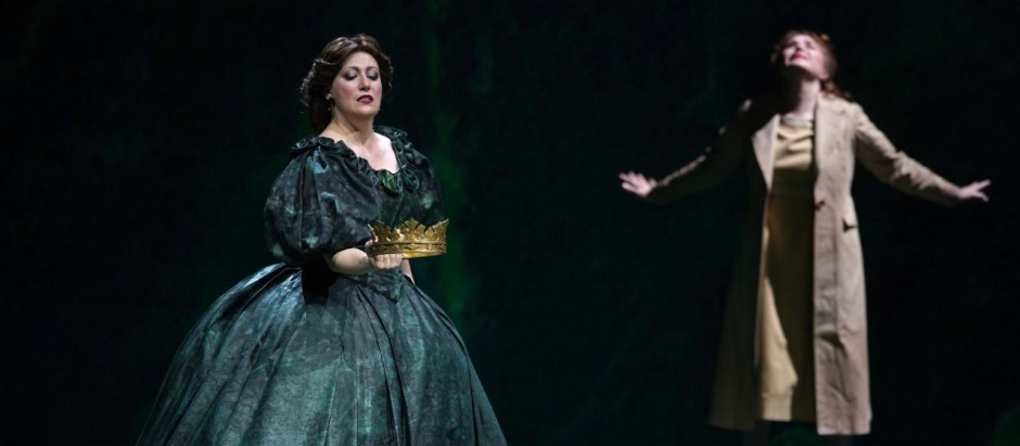 Saoia Hernández en su papel en la ópera 'Nabucco', en el Teatro Real