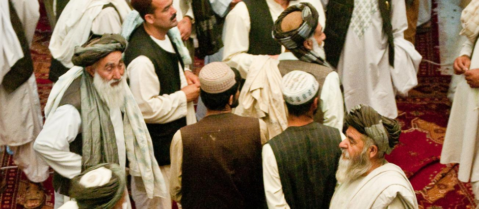 Dirigentes tribales y religiosos pastunes del sur de Afganistán