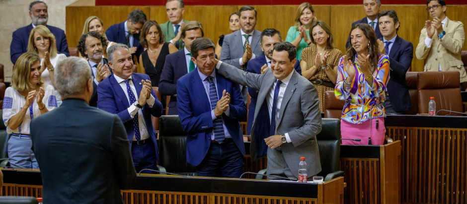 Primera sesión del debate de investidura de Juanma Moreno en el Parlamento andaluz
