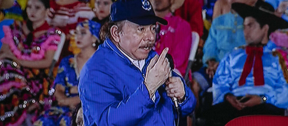 Daniel Ortega durante la celebración del 42 aniversario de la revolución sandinista