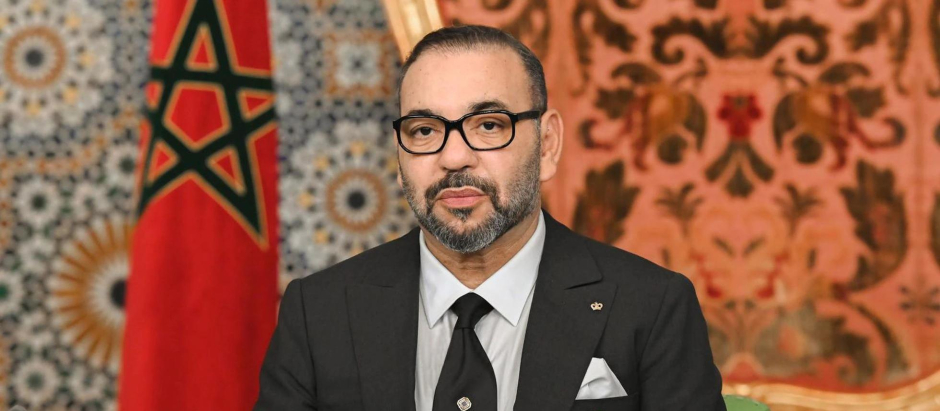 Mohamed VI durante su discurso del aniversario de la Marcha Verde en la noche del sábado