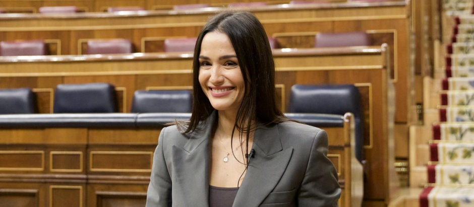 La diputada de Vox, Mireia Borrás, en el Congreso de los Diputados