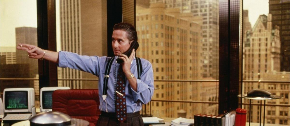 El actor Michael Douglas, en la película 'Wall Street'
