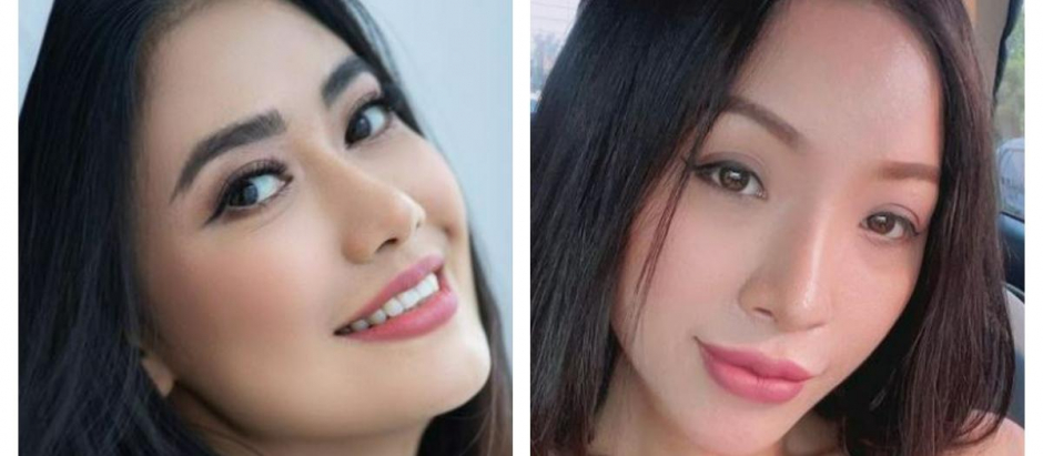 Las modelos Thinzar Wint Kyaw y Nang Mwe San