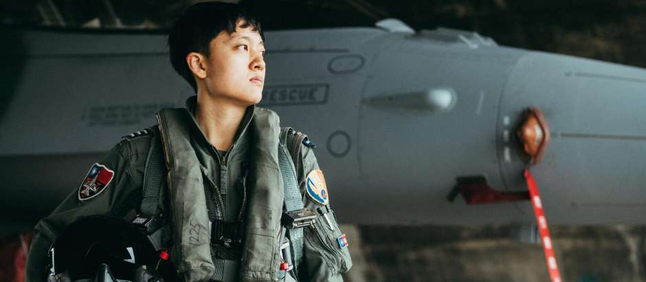 Una piloto de la fuerza aérea de Taiwán