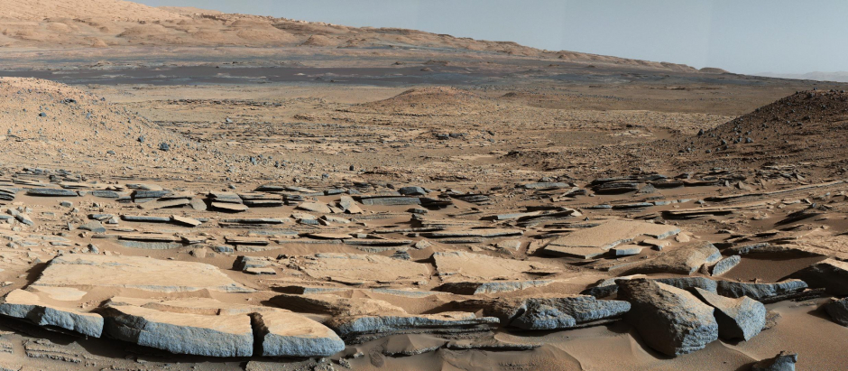 Vista de la formación 'Kimberley' tomada en Marte por el rover Curiosity.