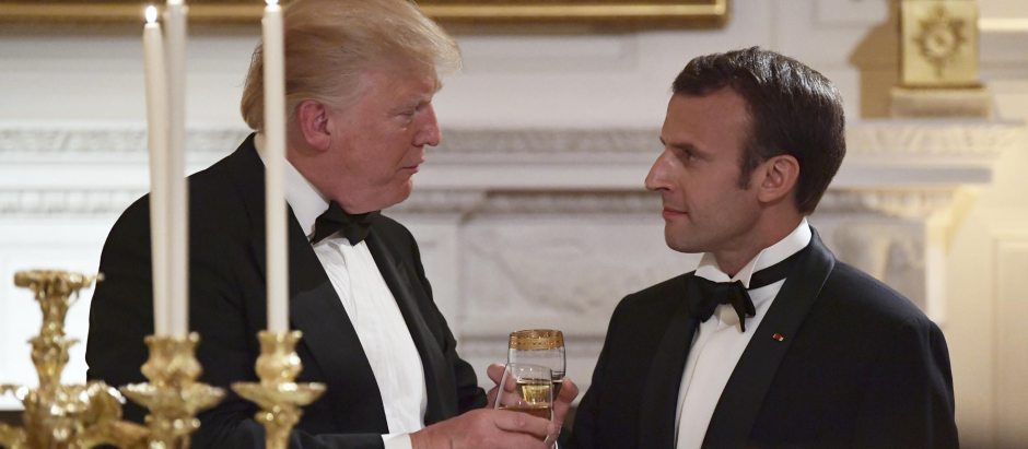 Donlad Trump junto con el presidente francés, Emmanuel Macron, en una imagen de archivo