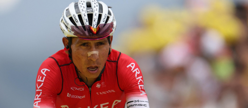 Nairo Quintana, durante el Tour de Francia disputado en julio