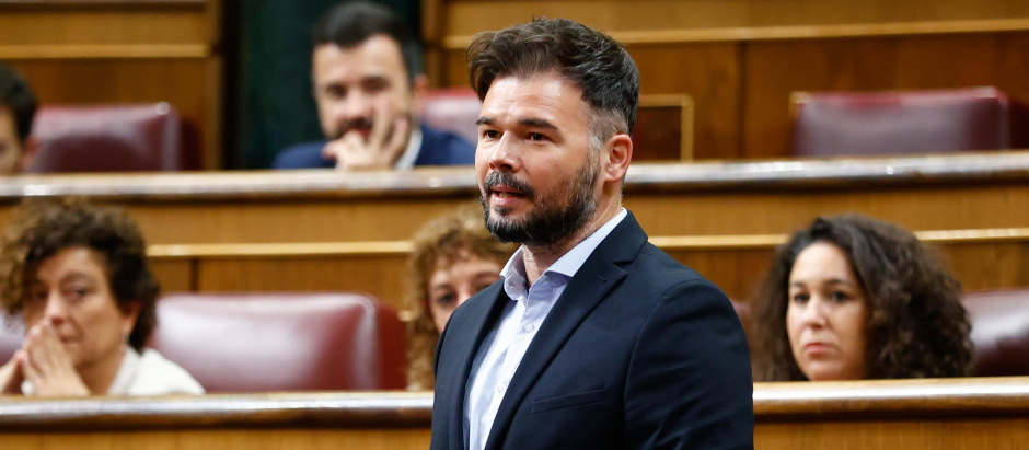 Gabriel Rufian during the plenary session in the congress of deputies, in Madrid June 22, 2022