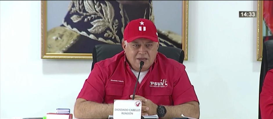 El primer vicepresidente del oficialista Partido Socialista Unido (PSUV), Diosdado Cabello