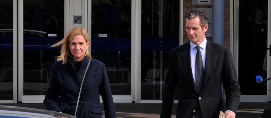 Princess Cristina of Borbon and husband Inaki Urdangarin during the trial of the "Case Noos" in Palma de Mallorca on
Friday 26, February 2016