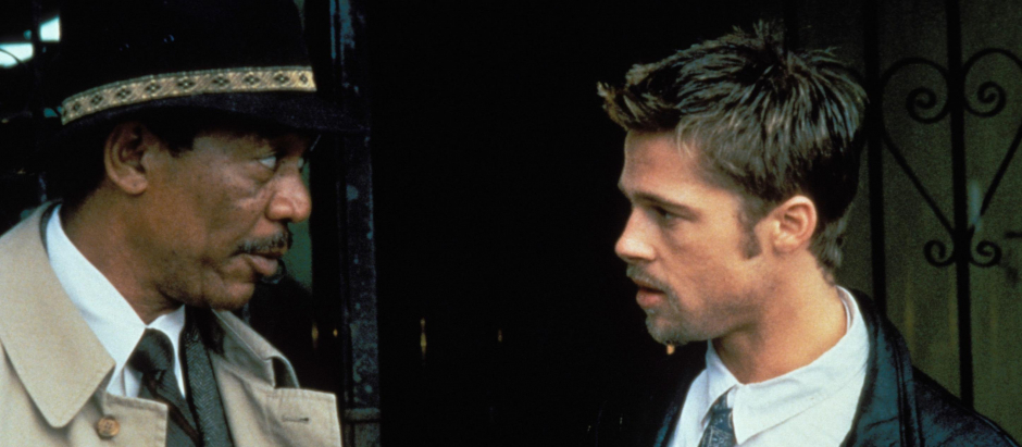 Brad Pitt y Morgan Freeman protagonizaron Seven en 1995