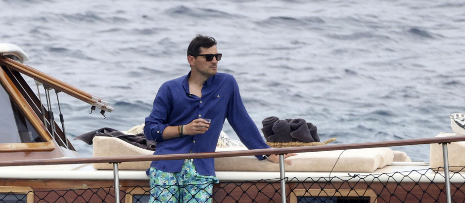 Former soccerplayer Iker Casillas on boat in Ibiza 02 July 2022