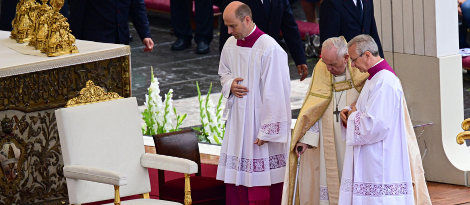 El Papa Francisco a su llegada a la beatificación de Juan Pablo I