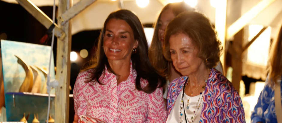 Queen Letizia Ortiz with Spanish Queen Sofia de Grecia in Palma de Mallorca, 07 August 2022