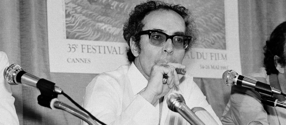 Jean-Luc Godard en el Festival de Cannes en 1982