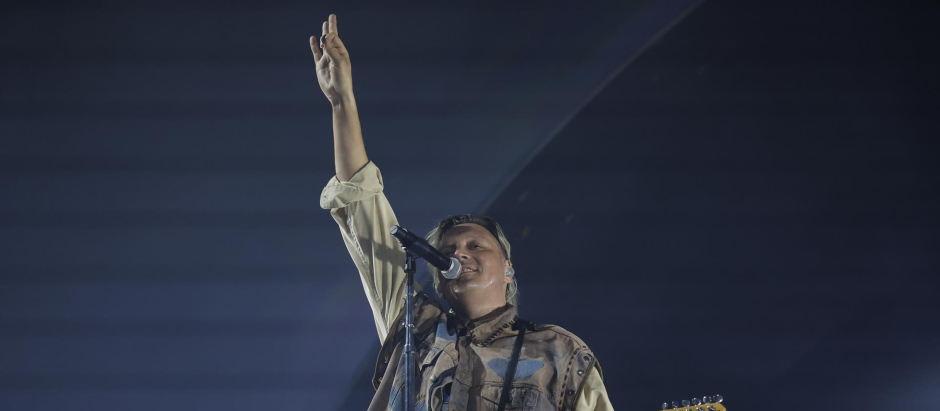 Win Butler, líder de Arcade Fire, durante su concierto en Madrid