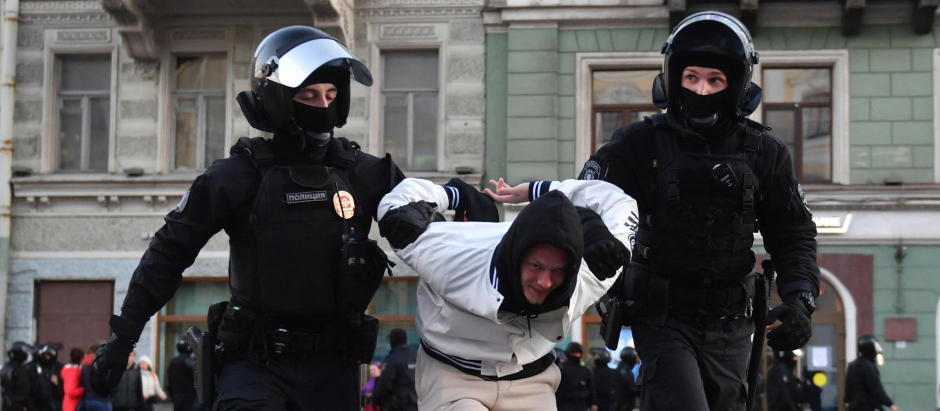 Rusia detenido protestas