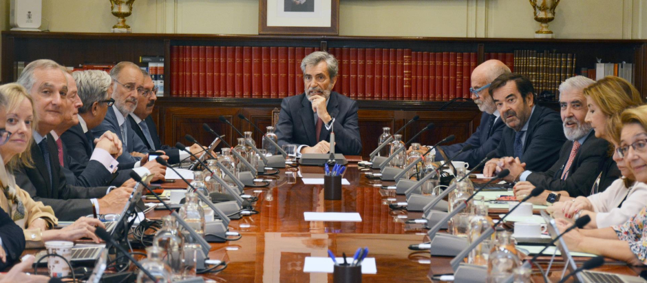 Carlos Lesmes preside el Pleno del Consejo General del Poder Judicial (CGPJ)