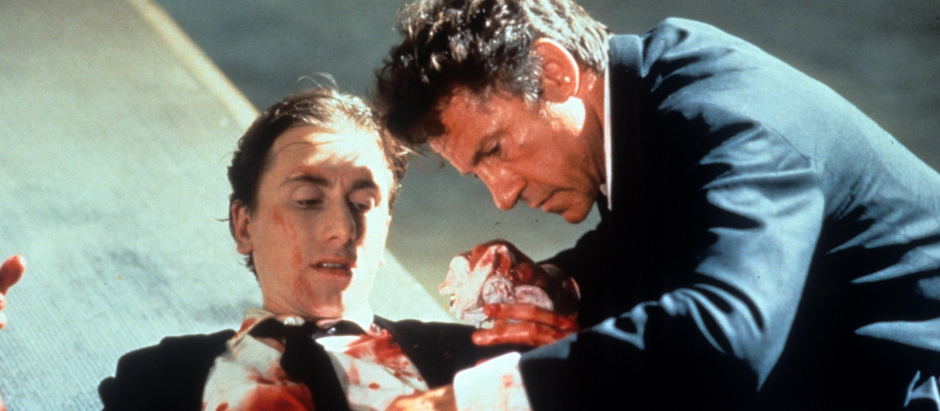 Tim Roth y Harvey Keitel, en una escena de Reservoir Dogs