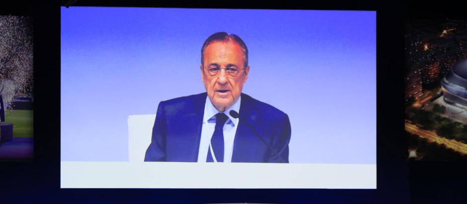 Florentino Pérez ha intervenido este domingo ante la Asamblea del Real Madrid