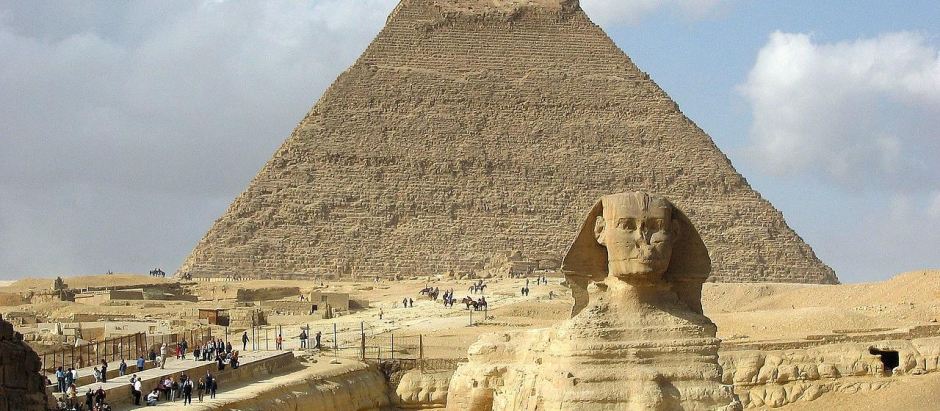Pirámide de Kefrén y la gran Esfinge de Guiza