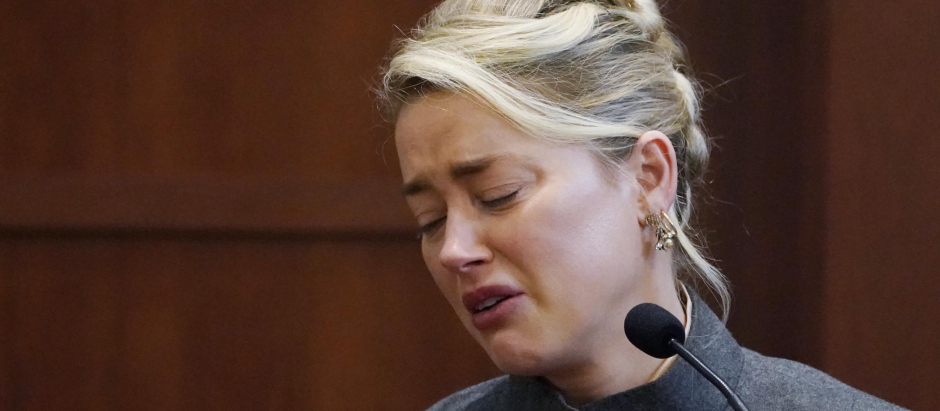 Actress Amber Heard  in the courtroom at the Fairfax County Circuit Court in Fairfax, Va.,  May 16, 2022.