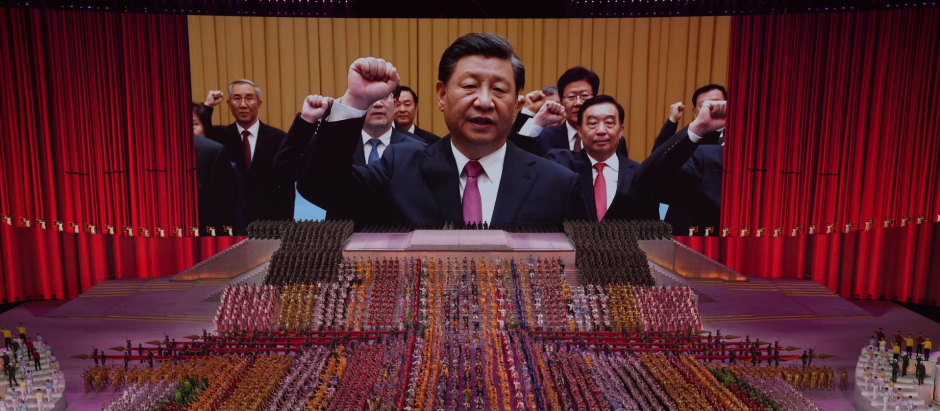 El presidente chino, Xi Jinping, durante un acto por el 100 cumpleaños del Partido Comunista Chino