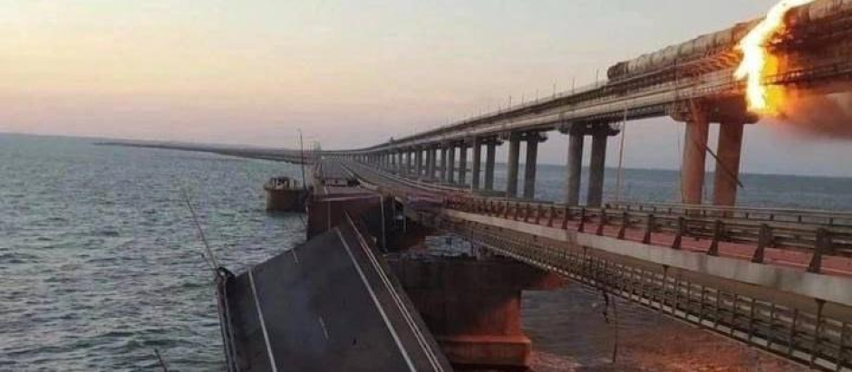 Destrucción puente de Crimea