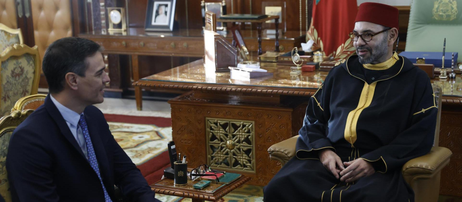 El presidente del Gobierno español, Pedro Sánchez, se reúne con el Rey Mohamed VI de Marruecos