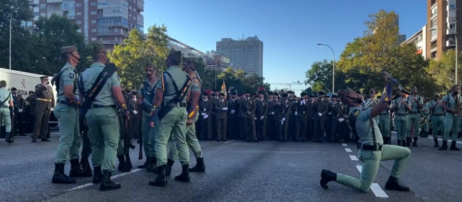 Acobardas de La Legión antes del desfile de las Fuerzas Armadas