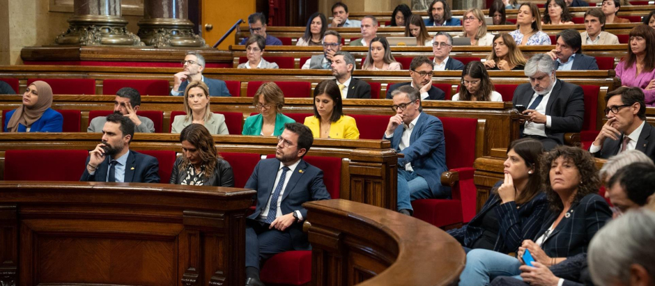 Imagen de una sesión en el Parlamento de Cataluña.