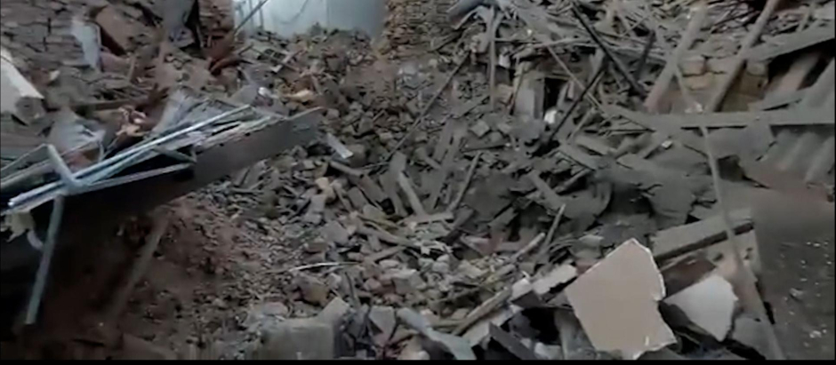 Imagen de un bombardeo en Ucrania