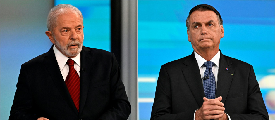 Lula y Bolsonaro, durante el último debate antes de las elecciones brasileñas