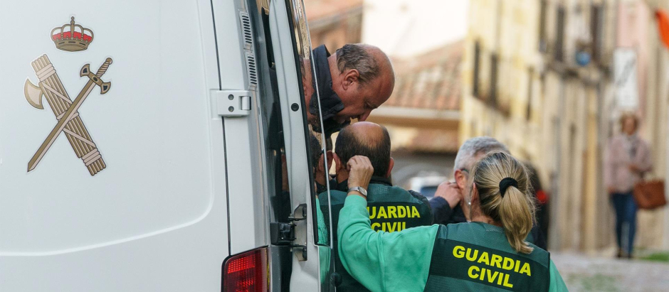 El asesino confeso de Juana Canal, a su llegada para pasar a disposición judicial en Ávila