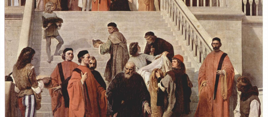 El Consejo de los Diez en el cuadro de Francesco Hayez La muerte del Dux Marino Faliero (1867)