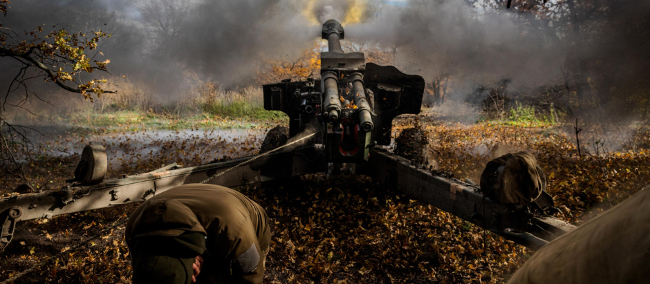 Pieza artillería ucraniana