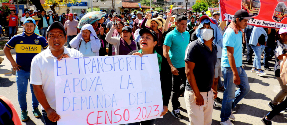 Manifestaciones en Santa Cruz por el censo de la población