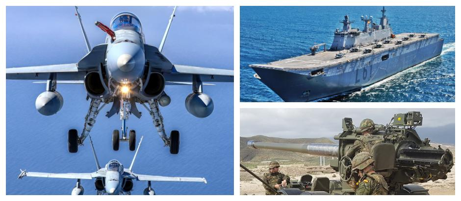 F-18, L-61 Juan Carlos I y obús 155/52, beneficiarios del nuevo gasto del MInisterio de Defensa