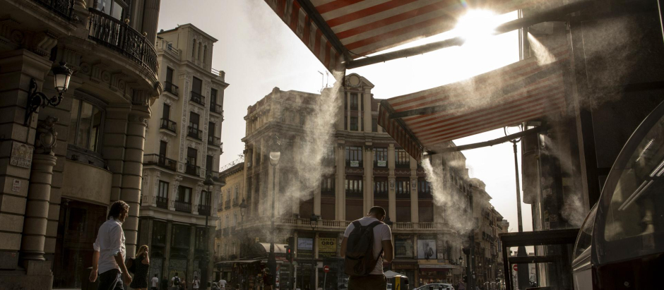 Las calles de Madrid en plena ola de calor