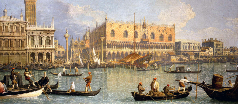Una vista del siglo xviii de Venecia por Canaletto