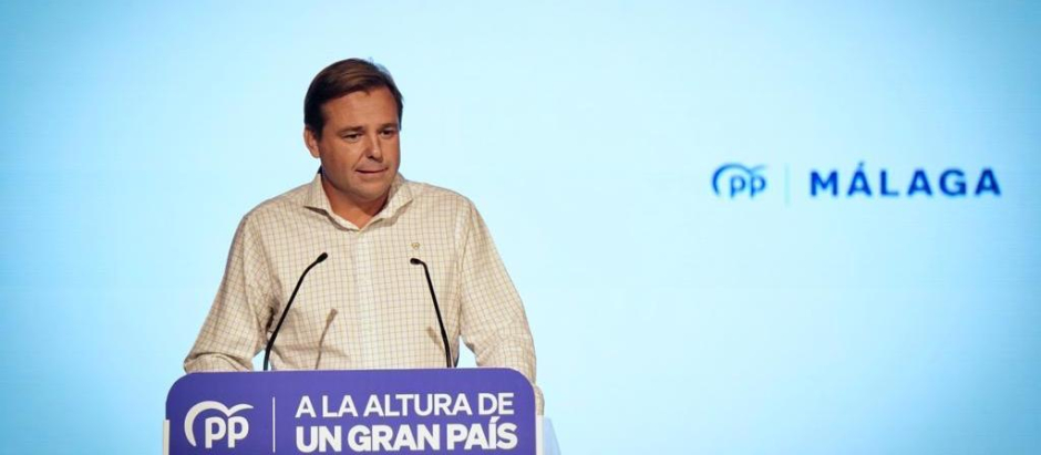 El secretario general del PP andaluz, Antonio Repullo, en una imagen de archivo, durante un acto del partido en Málaga