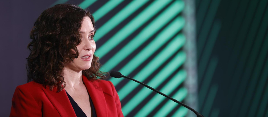 La presidenta de la Comunidad de Madrid, Isabel Díaz Ayuso, interviene en el XXIX Encuentro del Sector Financiero organizado por Deloitte